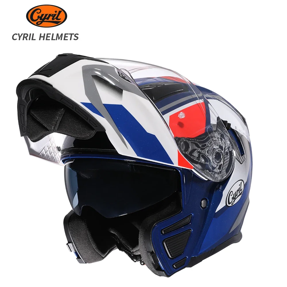Full Face Motorcycle Helmet With Bluetooth - Cyril Full Face Racing Helmets Double