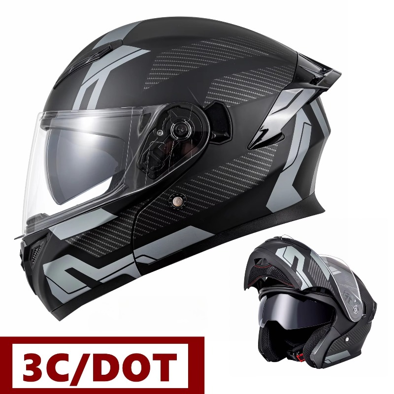 DOT Approved  Motorcycle Helme - Modular Flip Up Motorcycle Helmet Dot Approved 评论和价格