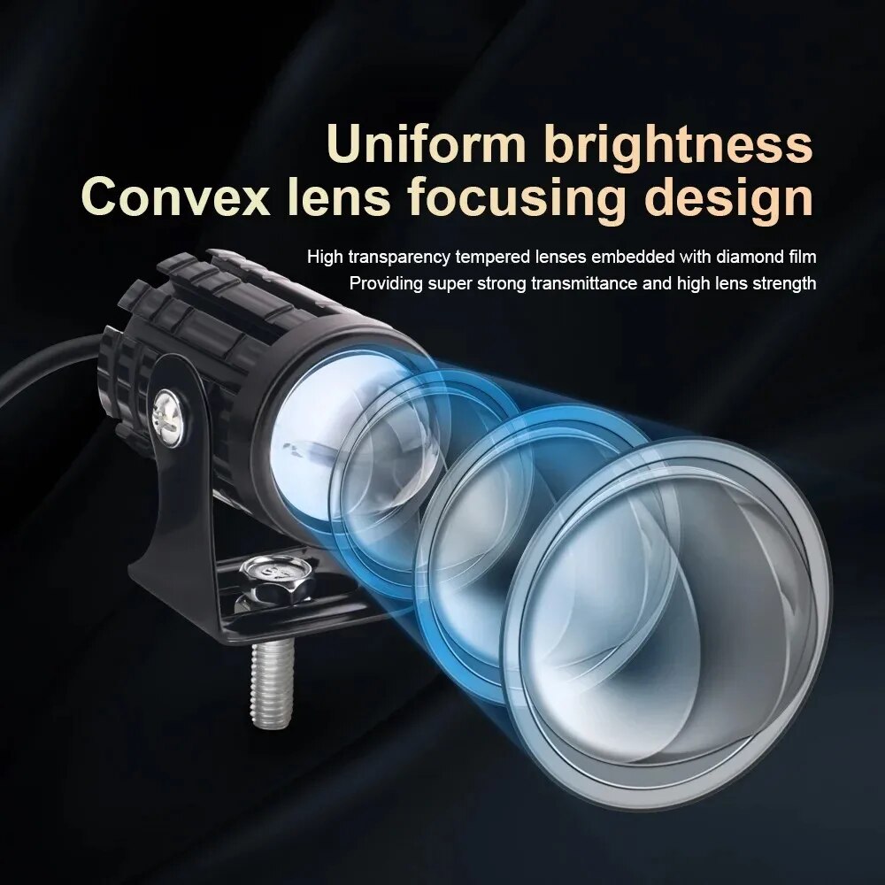1/2PCS Universal Motorcycle LE - Universal Motorcycle Led Headlight Projector 评论和价格