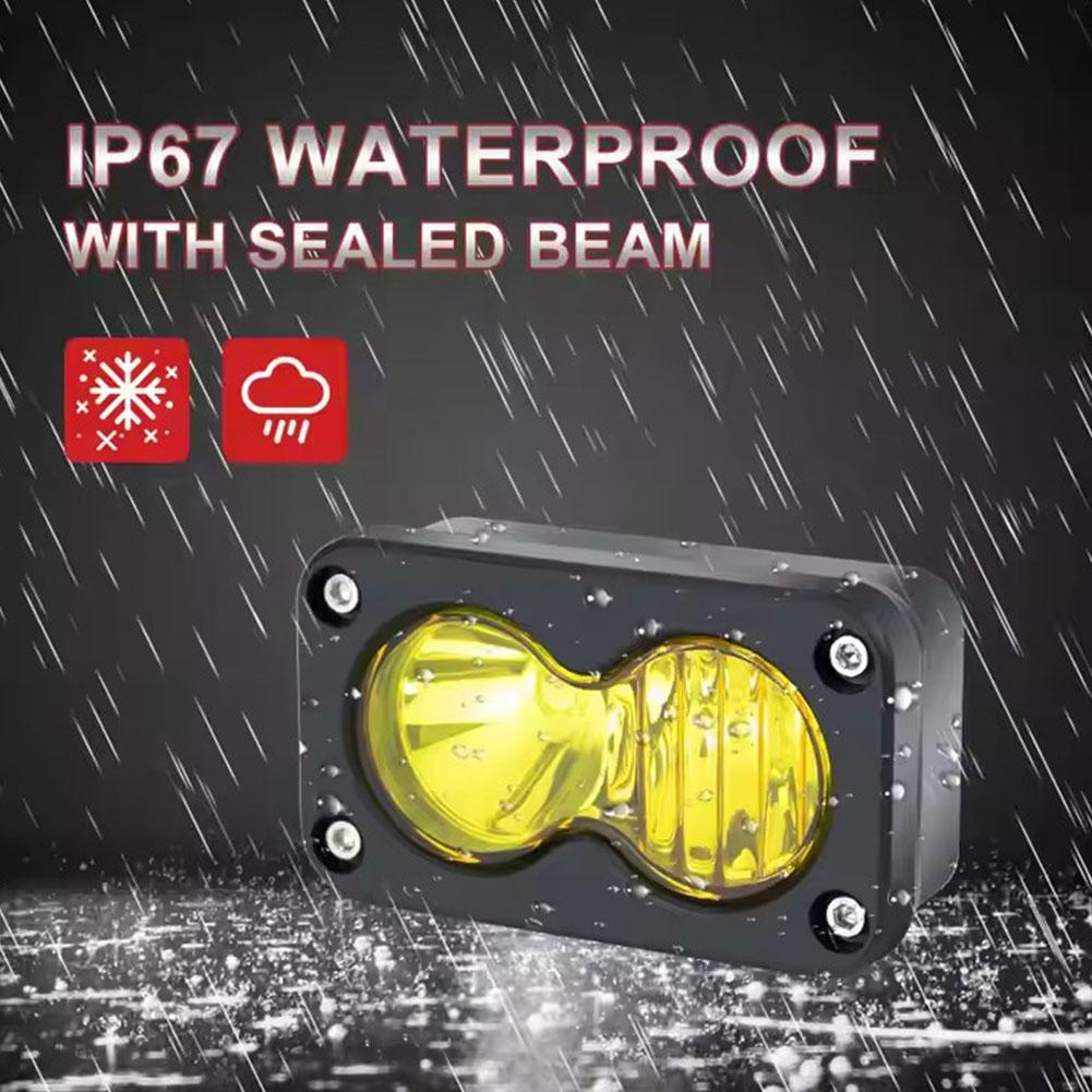 20W LED Headlight 3Inch Square - Universal Motorcycle Led Headlight Projector 评论和价格