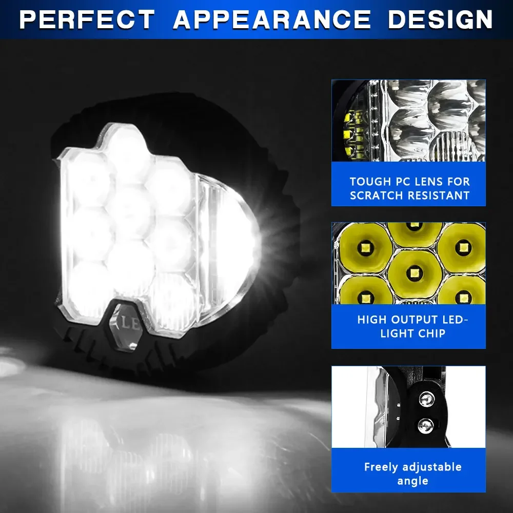 3inch  Led Search Bar Wok Ligh - Universal Motorcycle Led Headlight Projector 评论和价格