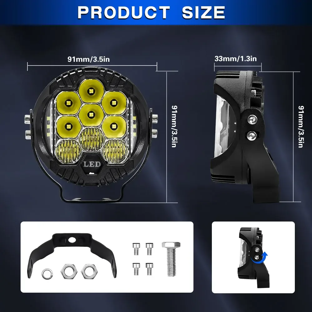 3inch  Led Search Bar Wok Ligh - Universal Motorcycle Led Headlight Projector 评论和价格