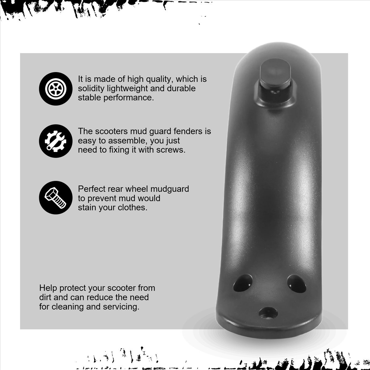 #49K (black)Mudguard Fender Gu - Scooter Parts 评论和价格
